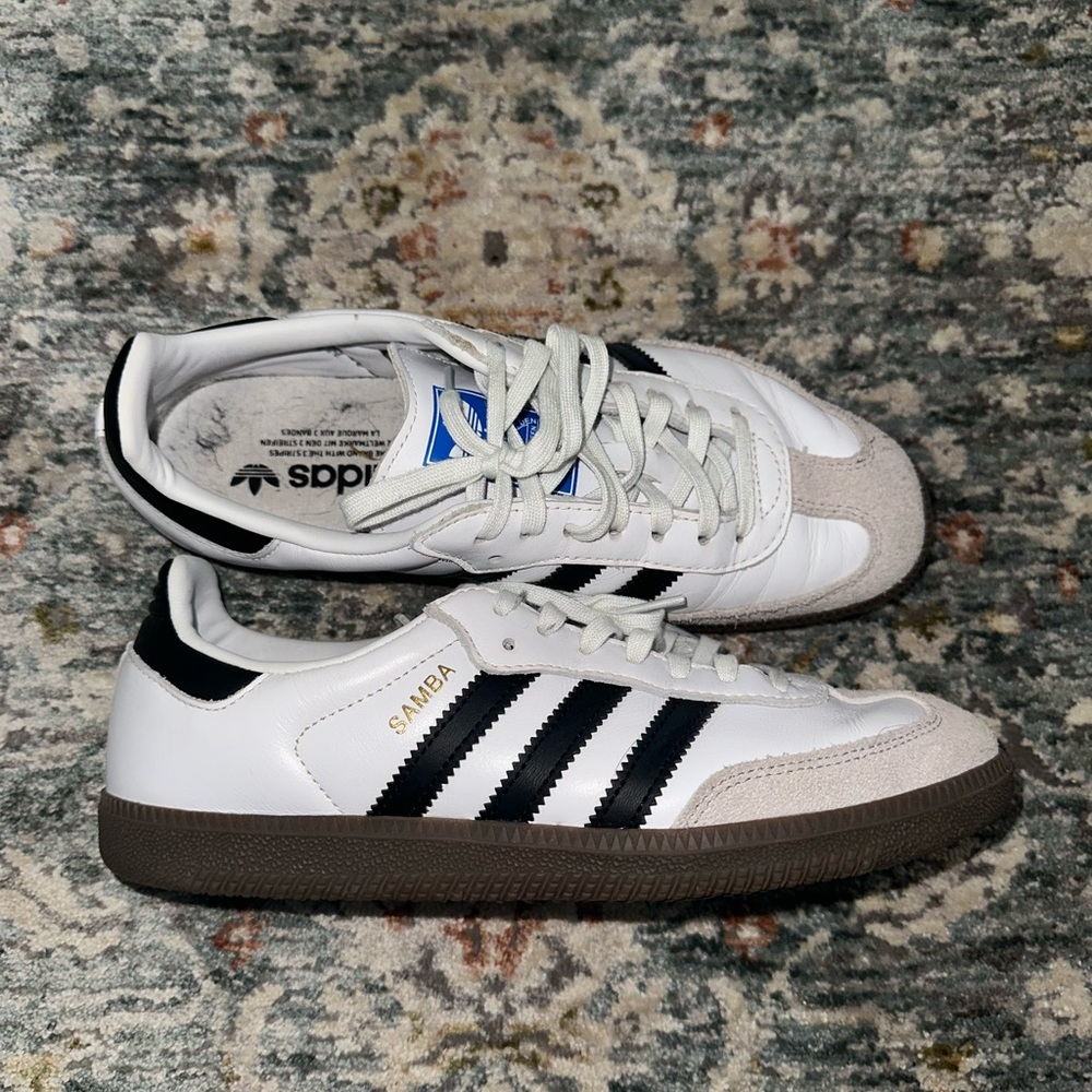 Adidas Samba White and Black Men's Shoes